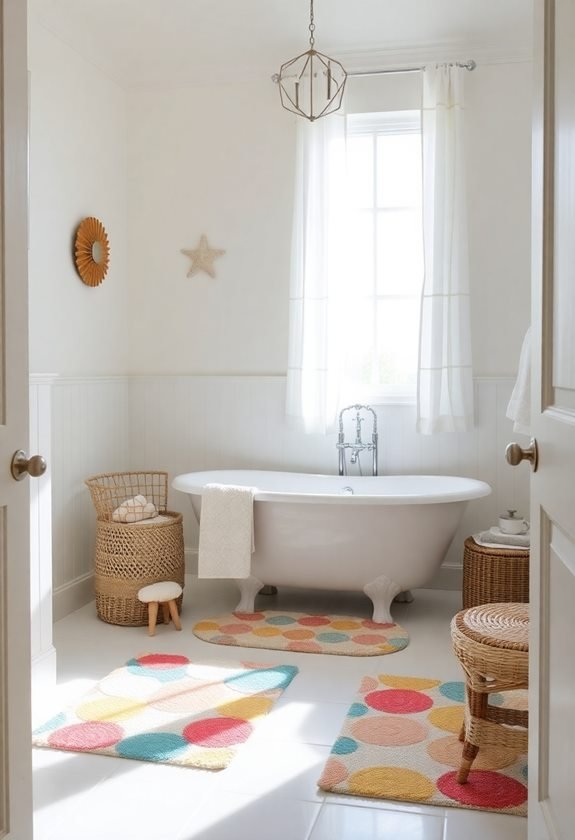 beach themed bath mat collection