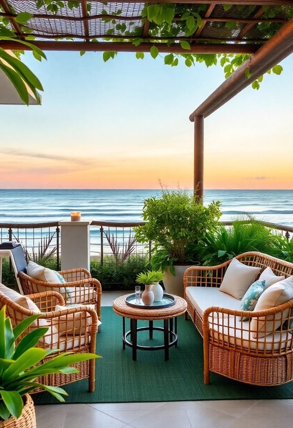 contemporary beach relaxation space