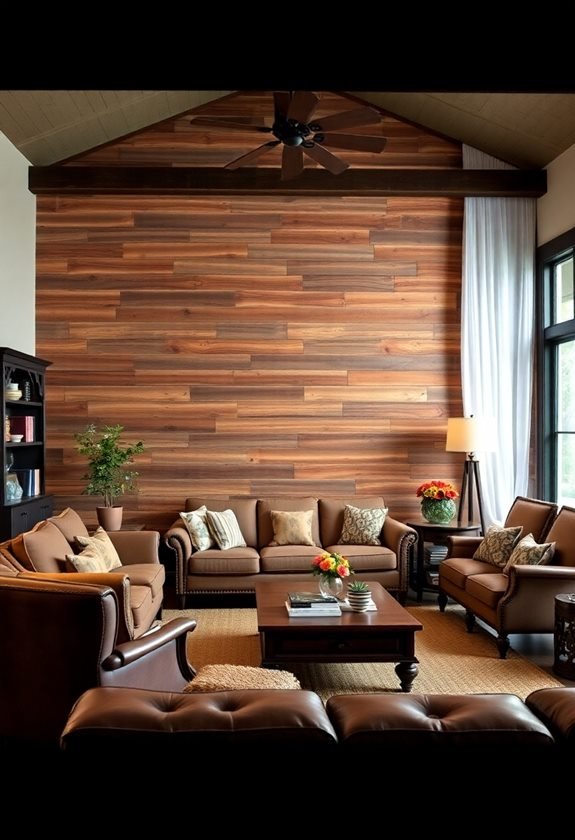 reclaimed wood accent walls