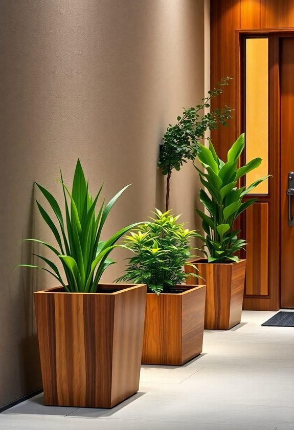 sleek simple plant displays