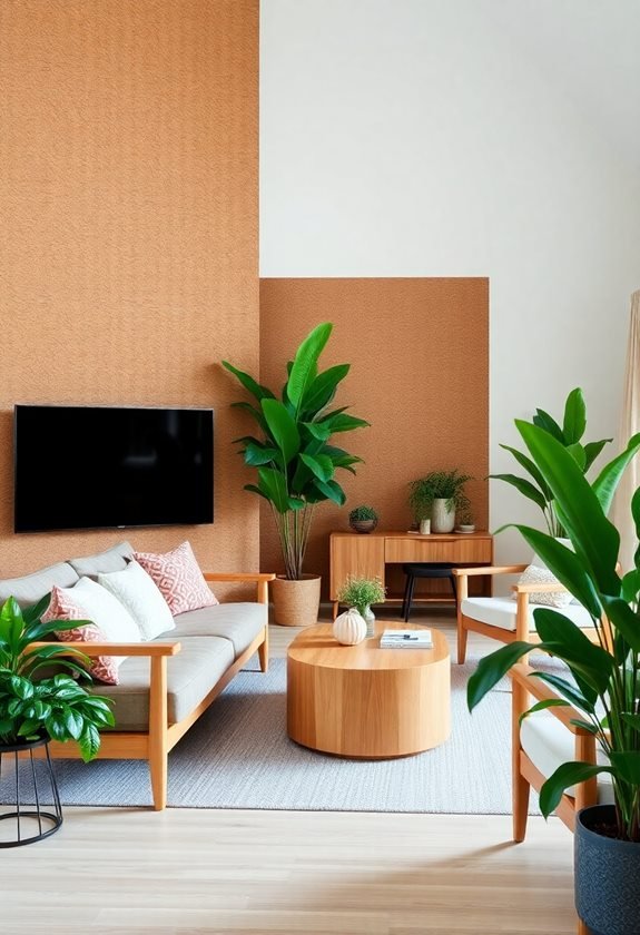 sustainable cork wall design