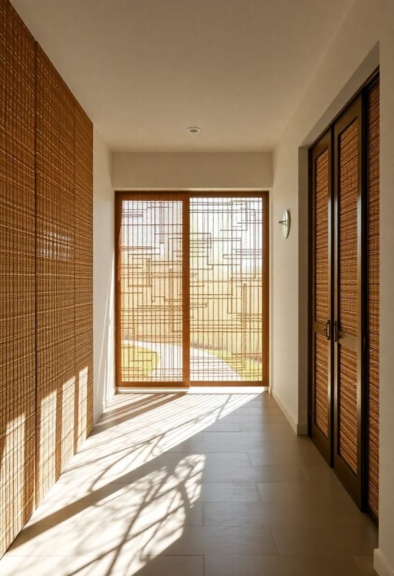 textured bamboo privacy screens