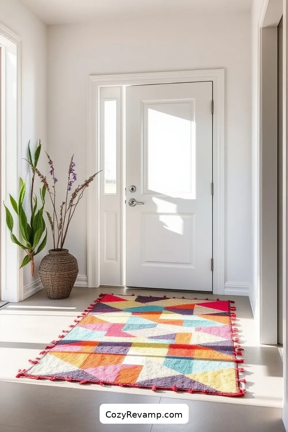 15 Creative Ways to Use Upcycled Fabric Materials in a Minimalist Entryway 4 DIY Fabric Door Mat for 15 Creative Ways to Use Upcycled Fabric Materials in a Minimalist Entryway