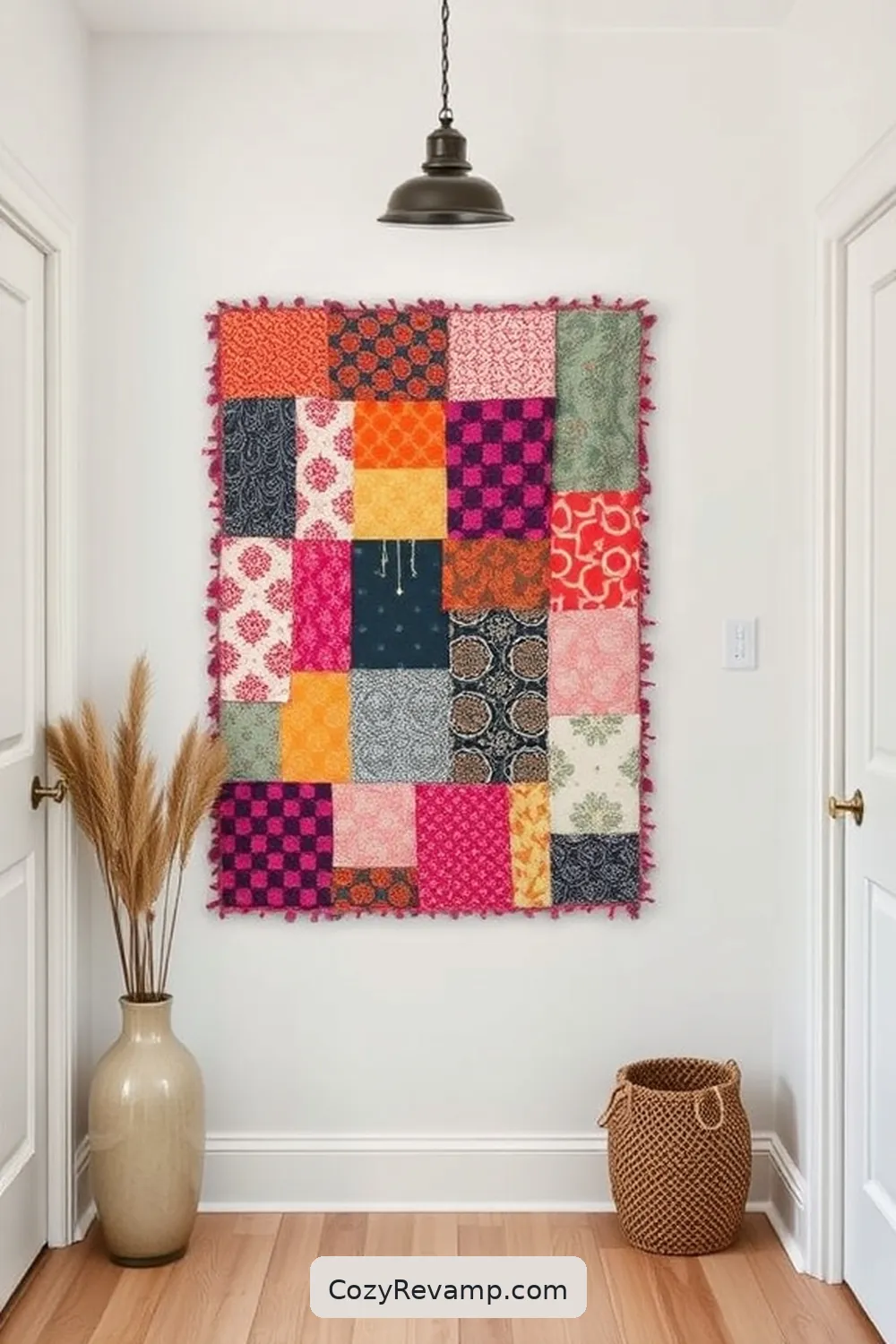 15 Creative Ways to Use Upcycled Fabric Materials in a Minimalist Entryway 15 Fabric-Covered Bulletin Board for 15 Creative Ways to Use Upcycled Fabric Materials in a Minimalist Entryway