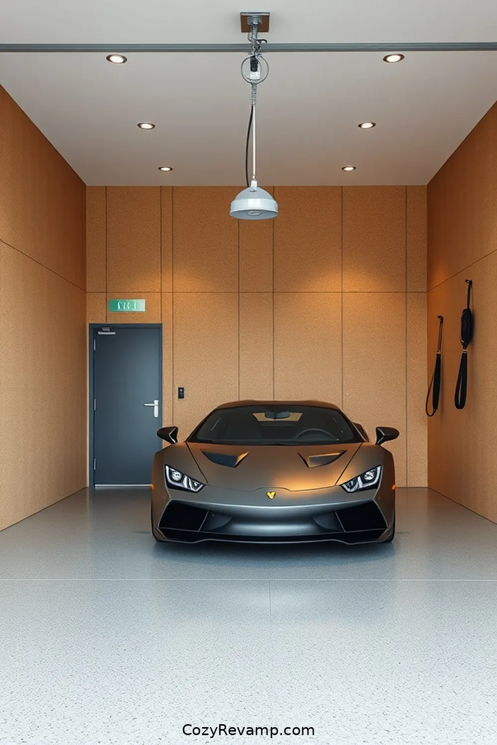 Lightweight and Durable Material for 15 Essential Features of a Minimalist Garage With Cork Material