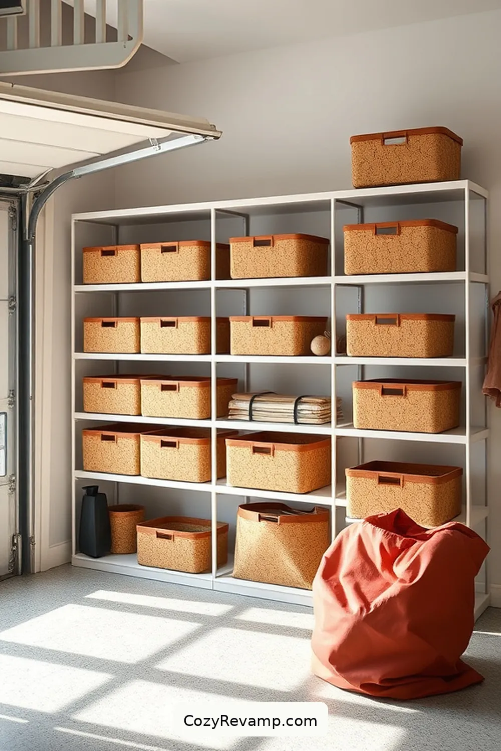 Minimalist Organization With Cork Bins for 15 Essential Features of a Minimalist Garage With Cork Material