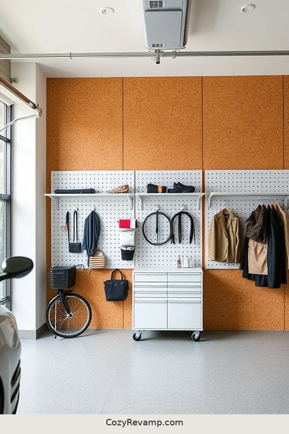 Versatile Wall Panels for 15 Essential Features of a Minimalist Garage With Cork Material
