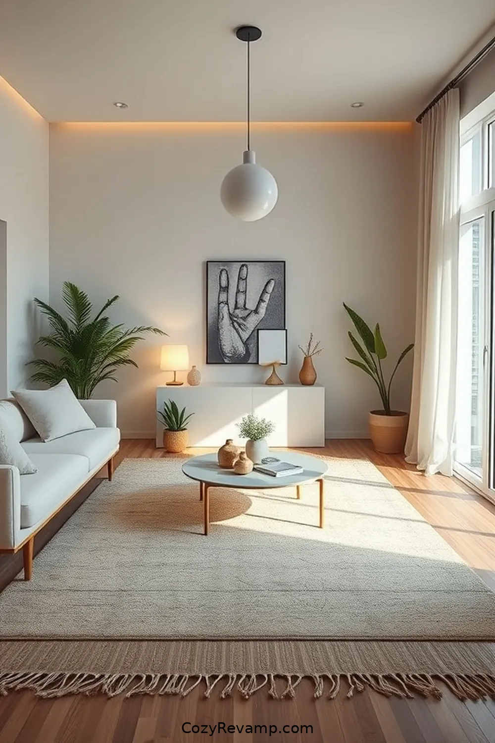 Eco-Friendly Rugs for 15 Essential Materials for a Minimalist Living Room With Solar-Powered Lights