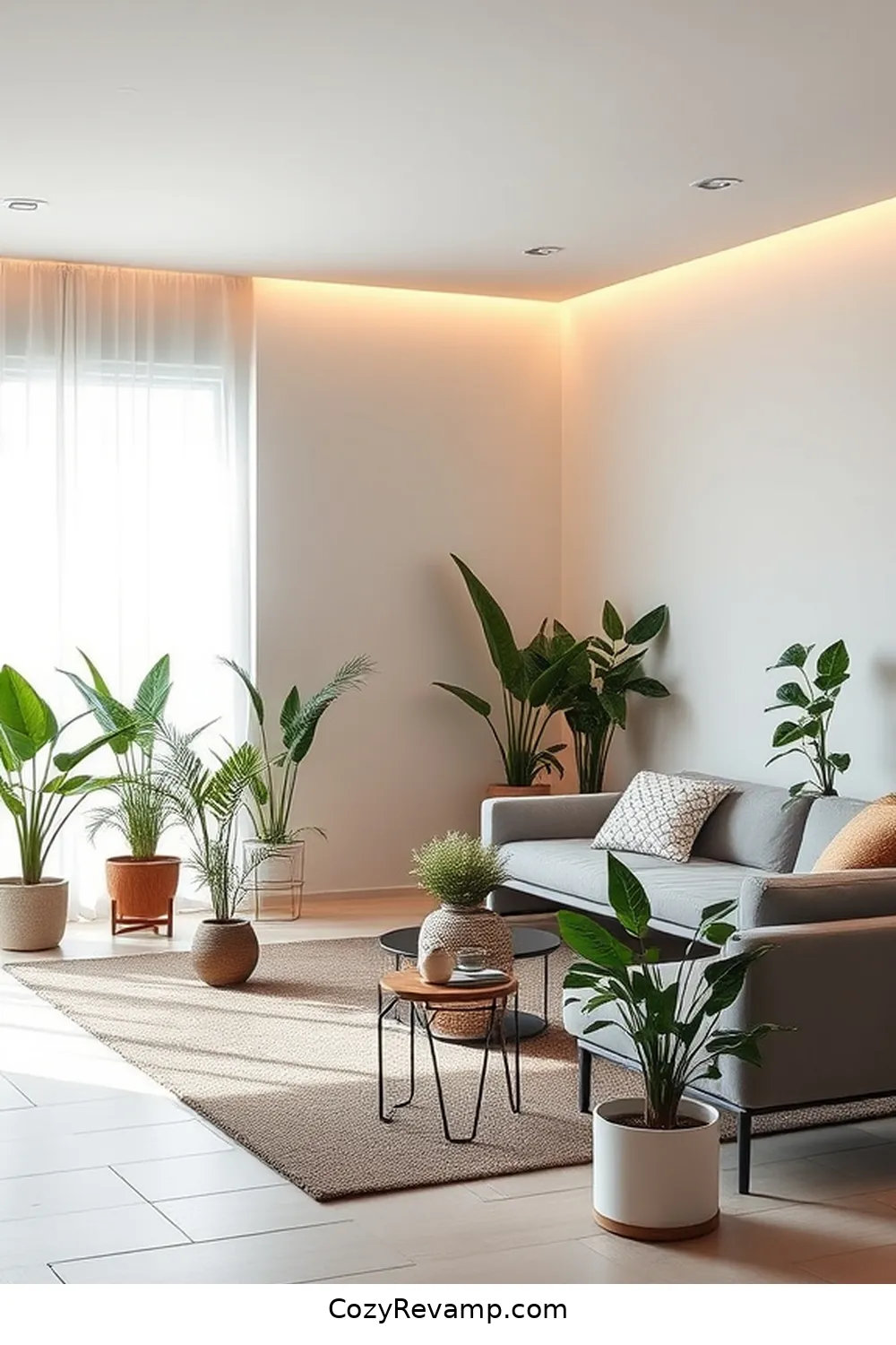 Indoor Plants for 15 Essential Materials for a Minimalist Living Room With Solar-Powered Lights