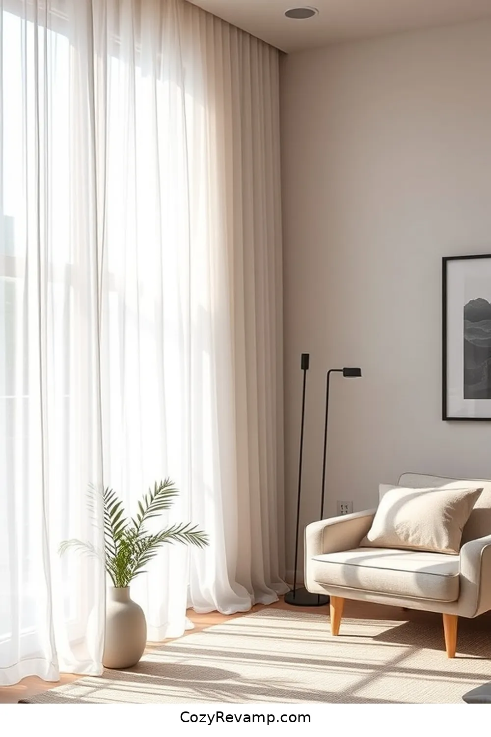 Minimalist Curtains for 15 Essential Materials for a Minimalist Living Room With Solar-Powered Lights