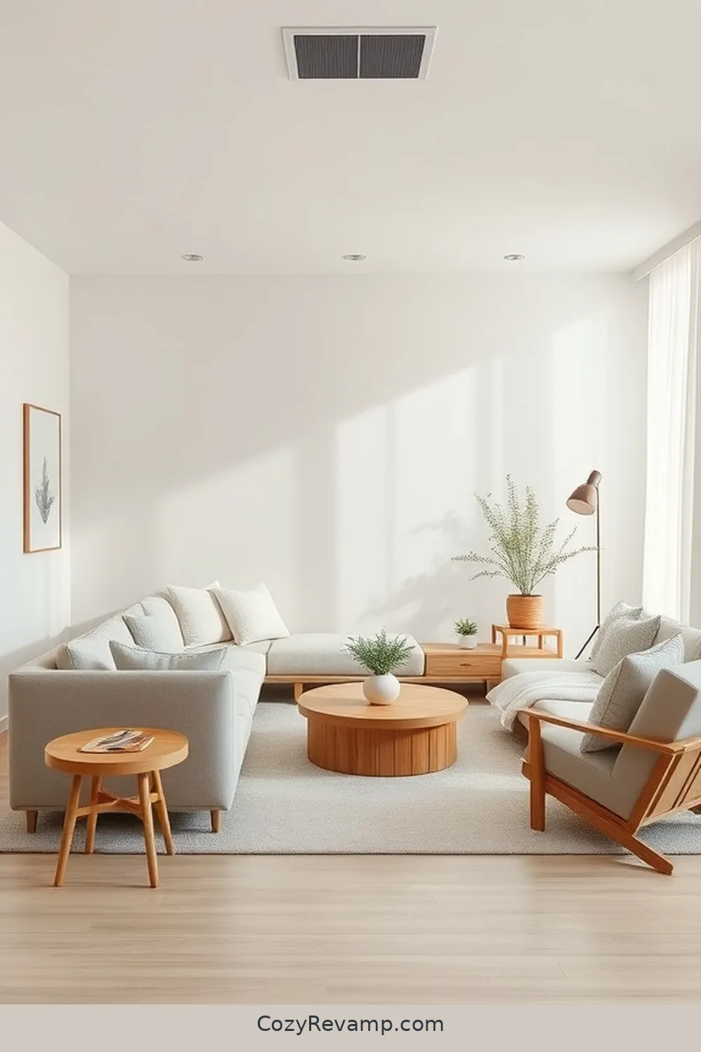 Neutral Color Palette for 15 Essential Materials for a Minimalist Living Room With Solar-Powered Lights
