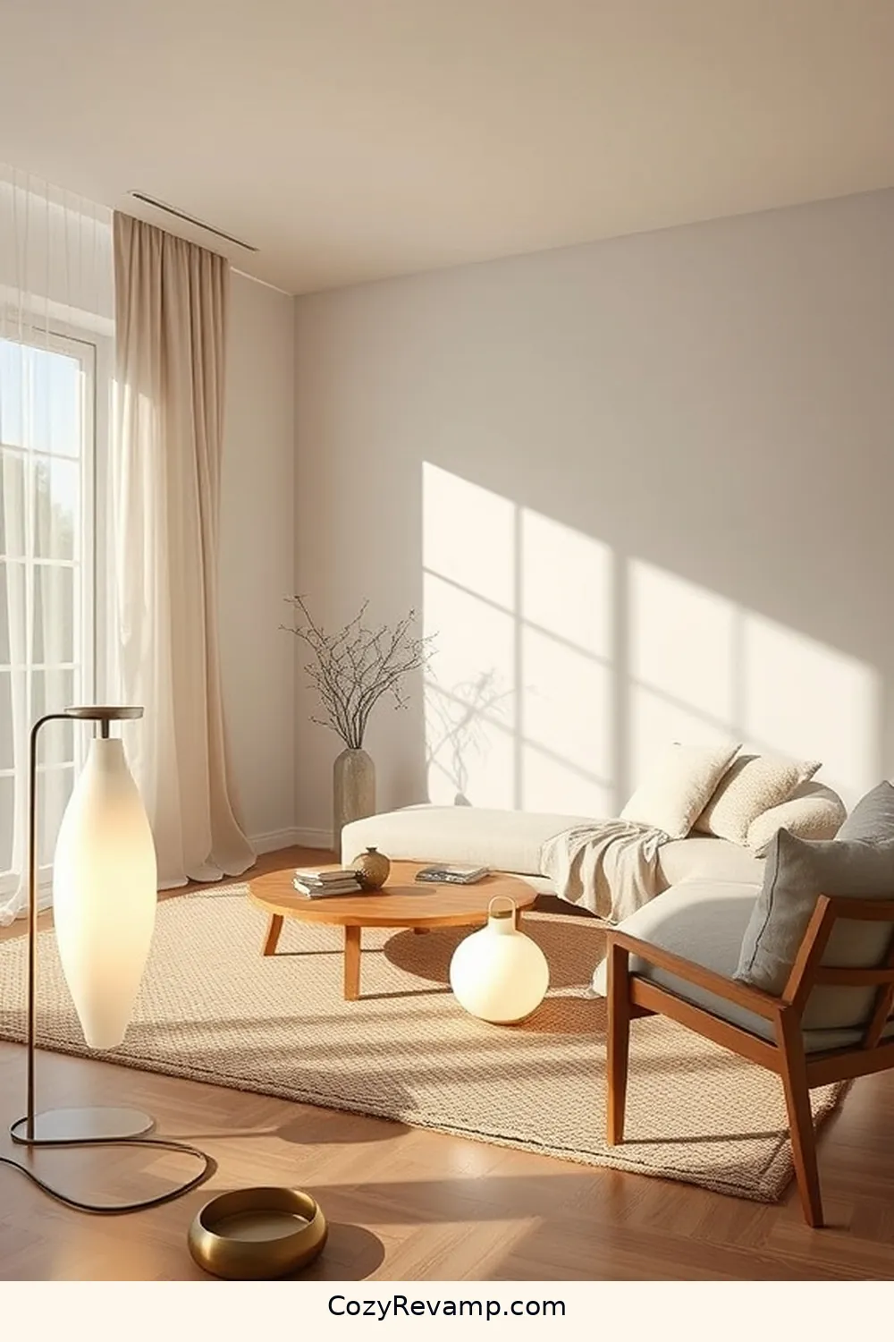 Solar-Powered Floor Lamps for 15 Essential Materials for a Minimalist Living Room With Solar-Powered Lights