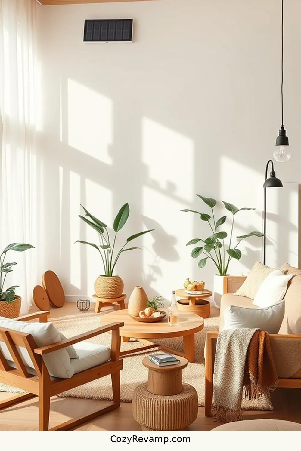 Sustainable Decor Items for 15 Essential Materials for a Minimalist Living Room With Solar-Powered Lights