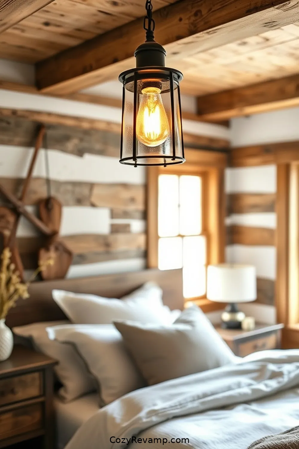Vintage-Inspired Lighting Fixtures for 15 Essential Materials for a Modern Farmhouse Bedroom With Solar-Powered Lights