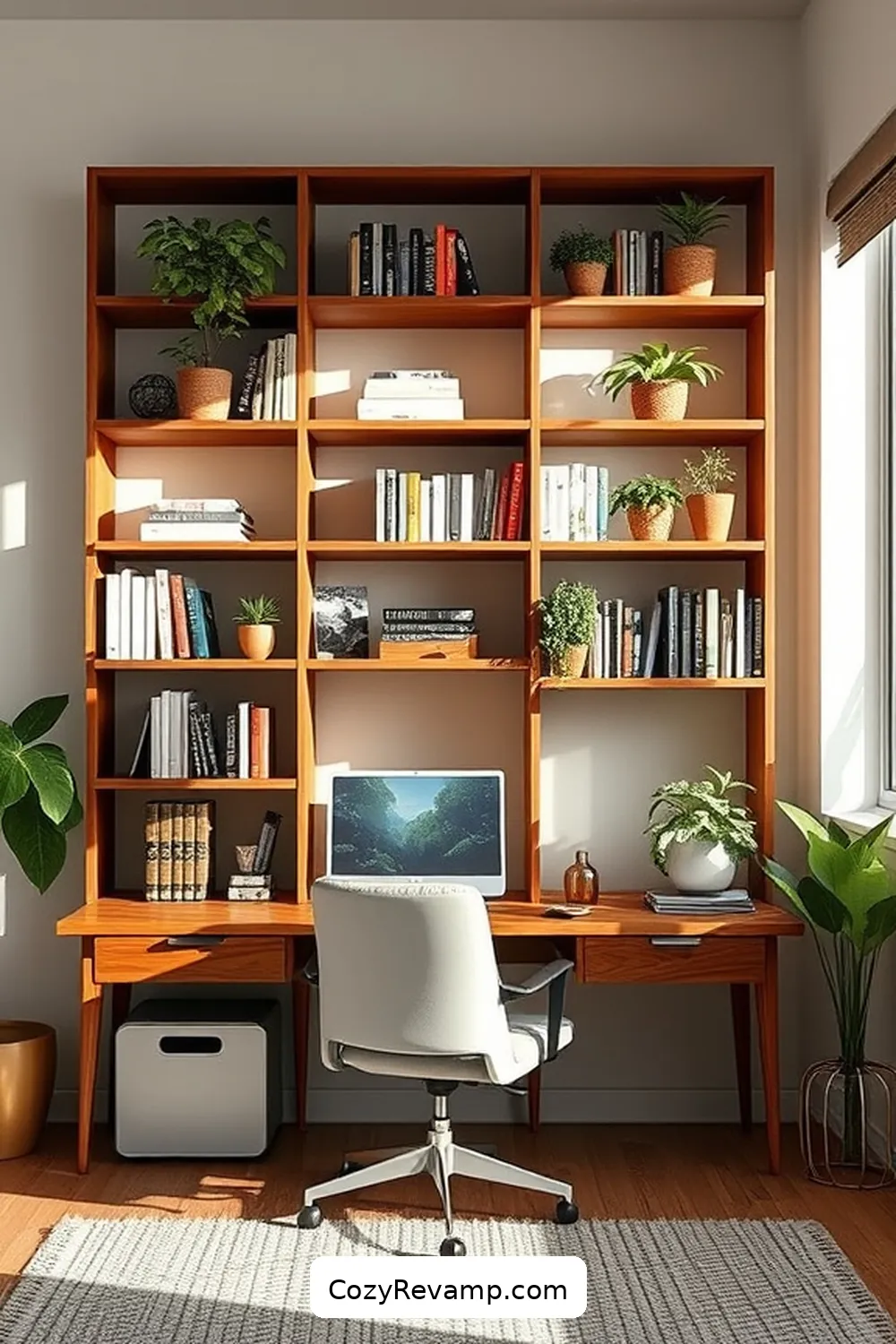 Mid-Century Modern Bookshelf for 15 Essentials for a Mid-Century Modern Home Office With Recycled Wood Materials