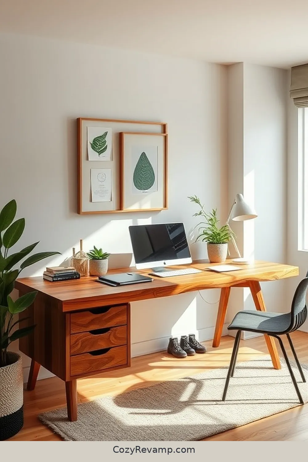 Recycled Wood Desk for 15 Essentials for a Mid-Century Modern Home Office With Recycled Wood Materials