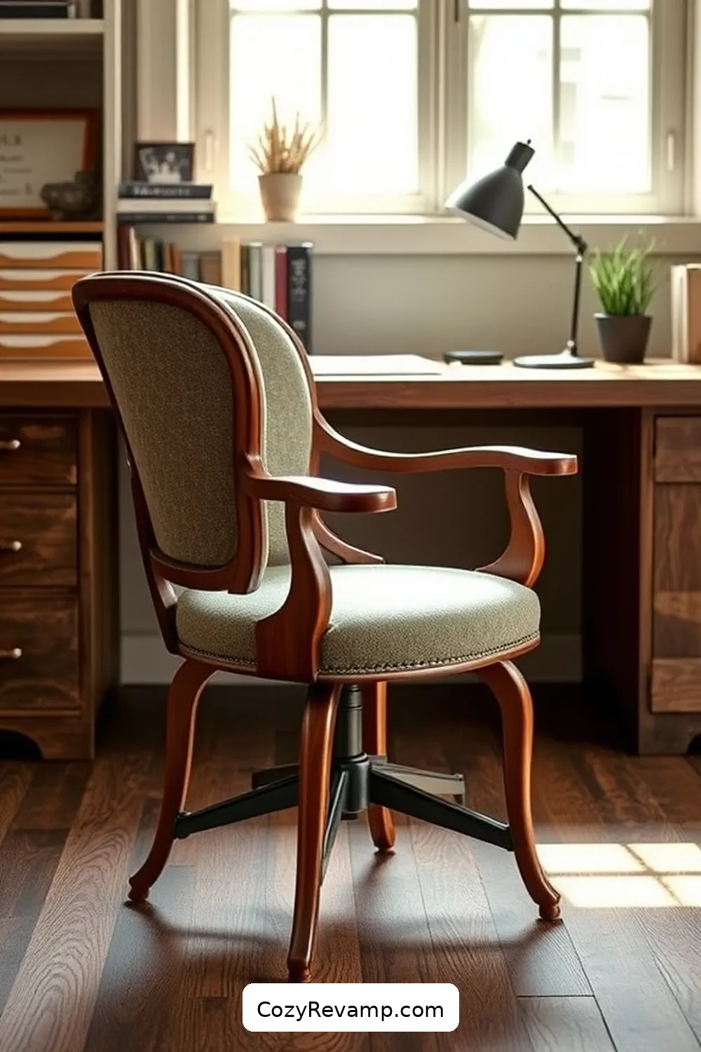 Vintage-Inspired Desk Chair for 15 Essentials for a Mid-Century Modern Home Office With Recycled Wood Materials