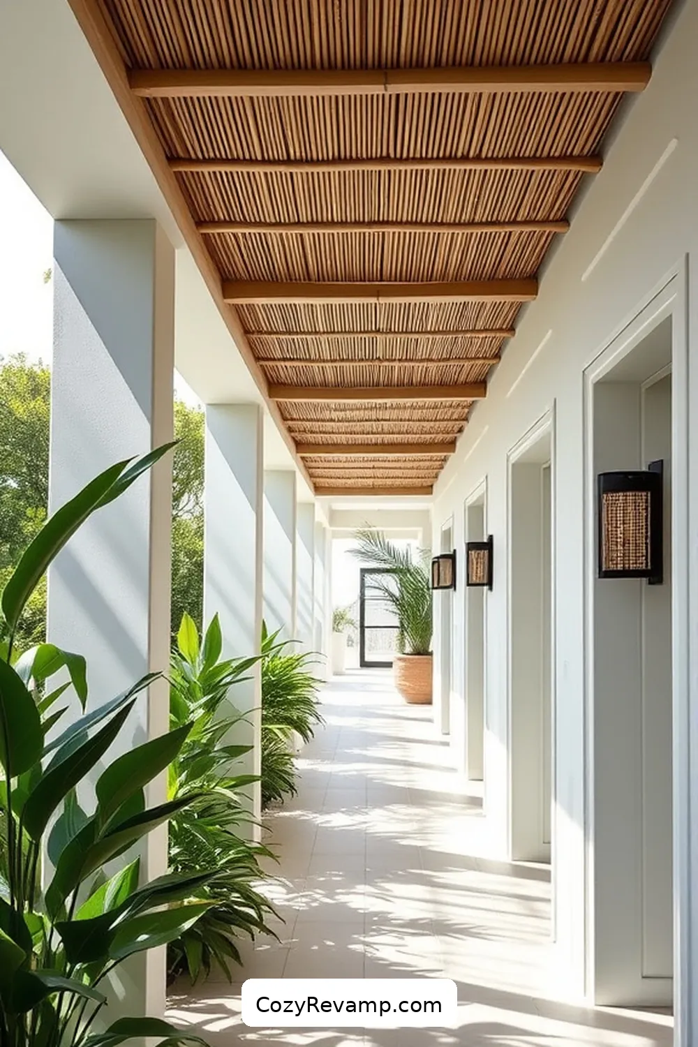 15 Inspiring Coastal Hallway Designs With Bamboo Material 13 Bamboo Ceiling Treatments for Coastal Charm for 15 Inspiring Coastal Hallway Designs With Bamboo Material