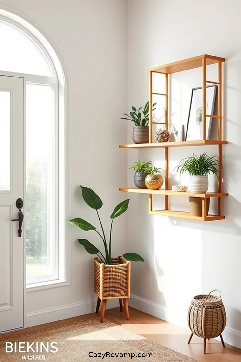 15 Inspiring Minimalist Entryway Ideas Featuring Bamboo Material 11 Bamboo Wall Shelves for Organized Display for 15 Inspiring Minimalist Entryway Ideas Featuring Bamboo Material