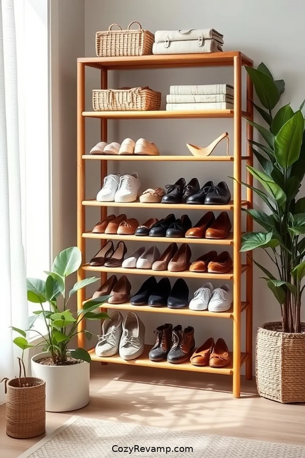15 Inspiring Minimalist Entryway Ideas Featuring Bamboo Material 2 Sleek Bamboo Shoe Rack for 15 Inspiring Minimalist Entryway Ideas Featuring Bamboo Material
