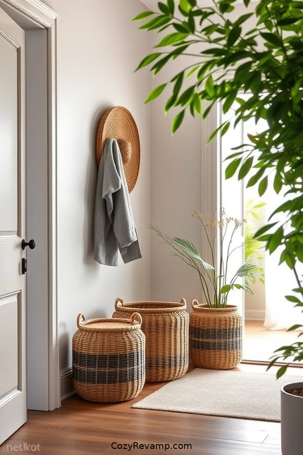 15 Inspiring Minimalist Entryway Ideas Featuring Bamboo Material 6 Versatile Bamboo Storage Baskets for 15 Inspiring Minimalist Entryway Ideas Featuring Bamboo Material