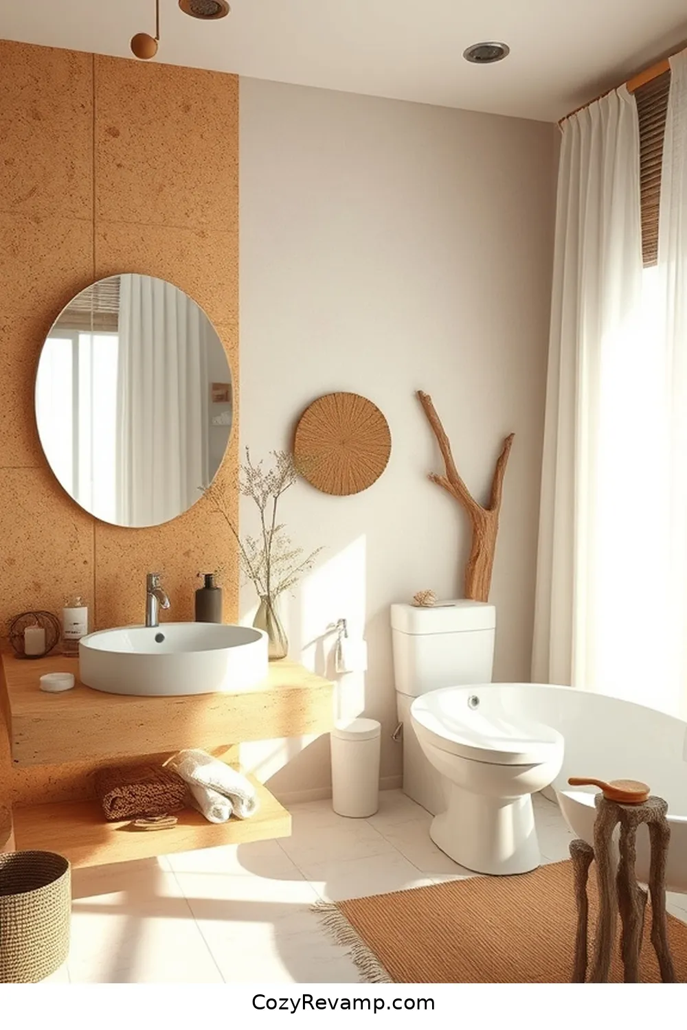15 Stunning Coastal Bathroom Designs With Cork Material 14 Cork and Driftwood Combinations for a Natural Feel for 15 Stunning Coastal Bathroom Designs With Cork Material