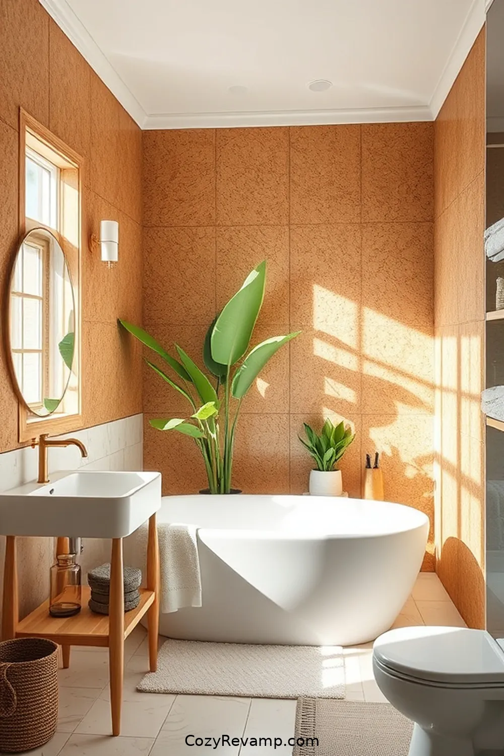 15 Stunning Coastal Bathroom Designs With Cork Material 3 Stylish Cork Wall Panels for a Beachy Vibe for 15 Stunning Coastal Bathroom Designs With Cork Material