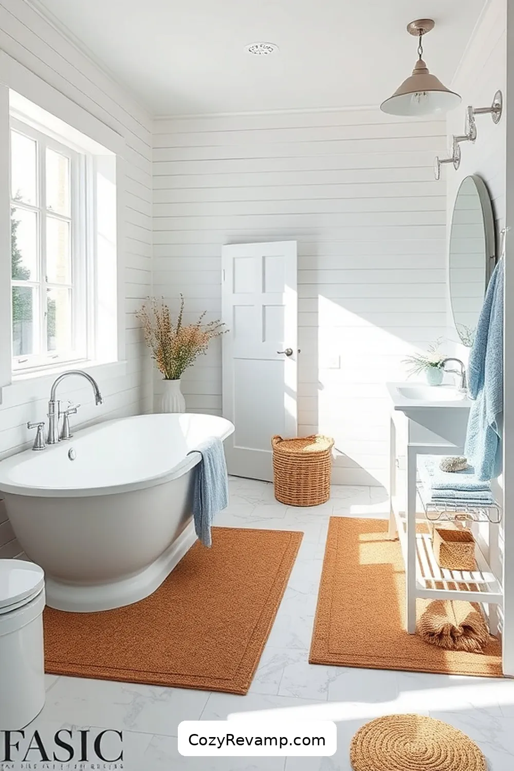 15 Stunning Coastal Bathroom Designs With Cork Material 6 Textured Cork Rugs to Enhance Comfort for 15 Stunning Coastal Bathroom Designs With Cork Material
