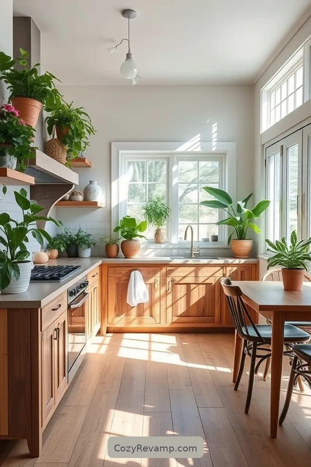 Greenery and Recycled Wood Combinations for 15 Stunning Coastal Kitchen Designs Featuring Recycled Wood Material