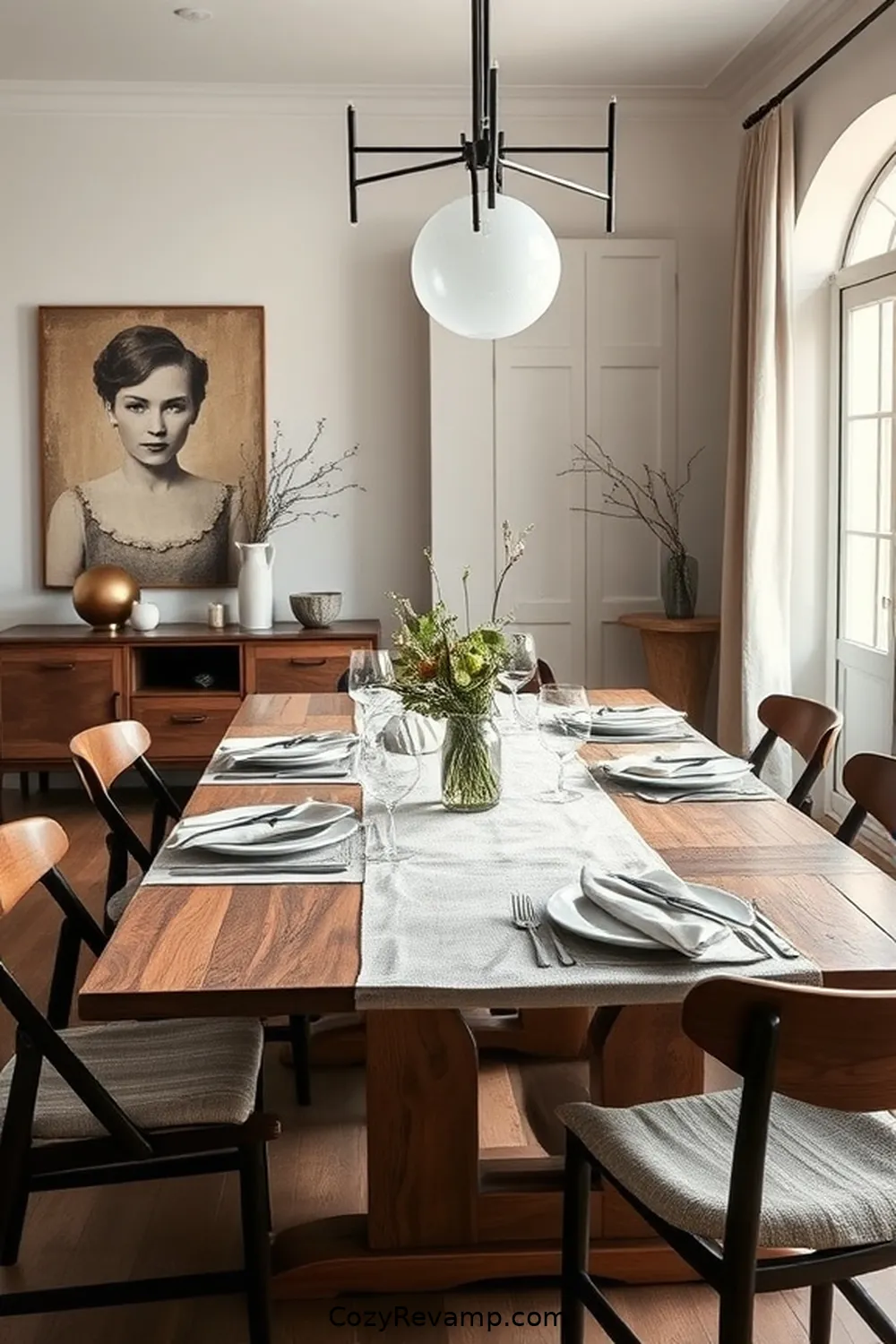 15 Stunning Minimalist Dining Rooms With Recycled Wood Material 14 Earthy Tones and Natural Textures in a Minimalist Setting for 15 Stunning Minimalist Dining Rooms With Recycled Wood Material
