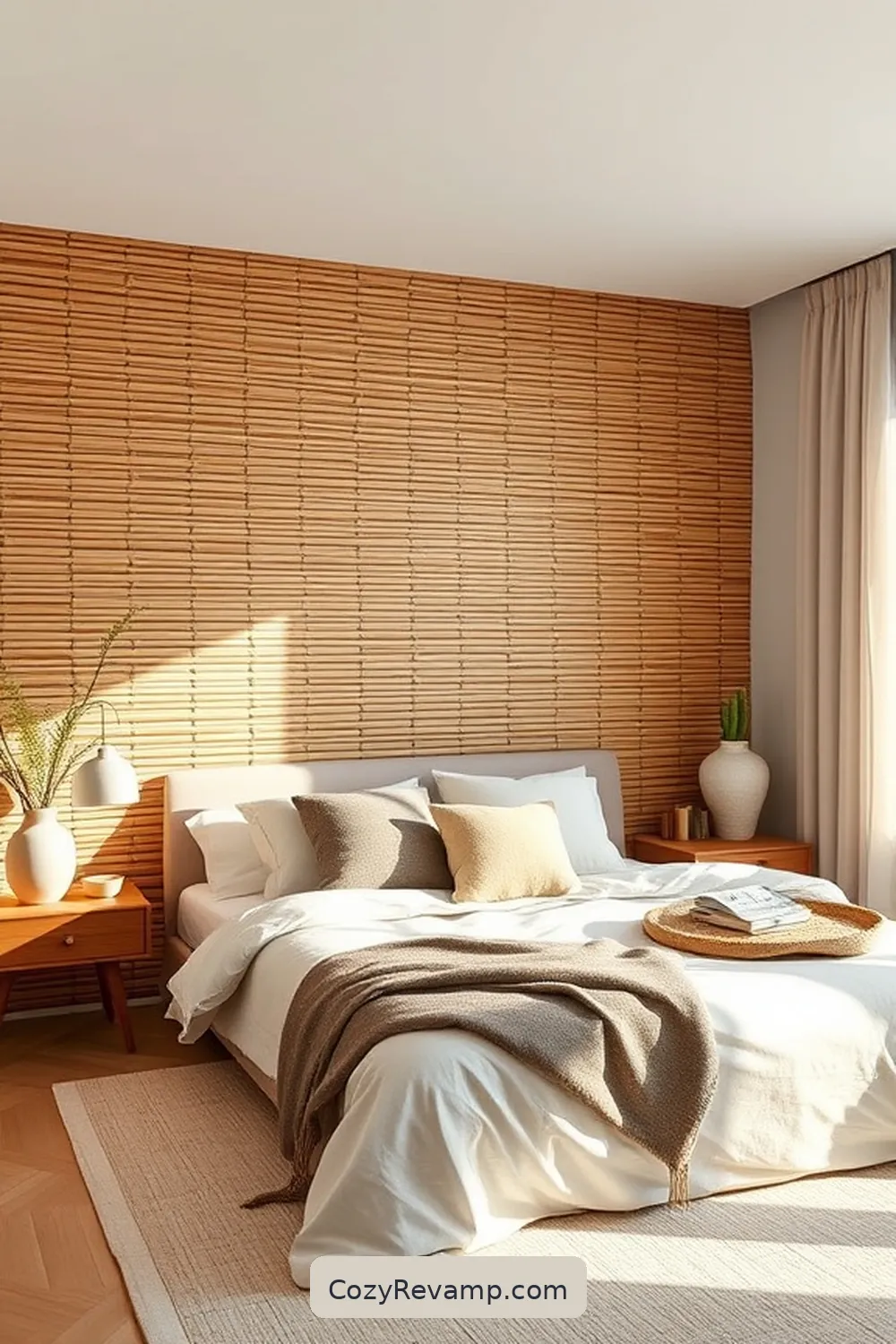 15 Stylish Scandinavian Bedroom Ideas With Bamboo Material 4 Bamboo Accent Walls for a Cozy Feel for 15 Stylish Scandinavian Bedroom Ideas With Bamboo Material