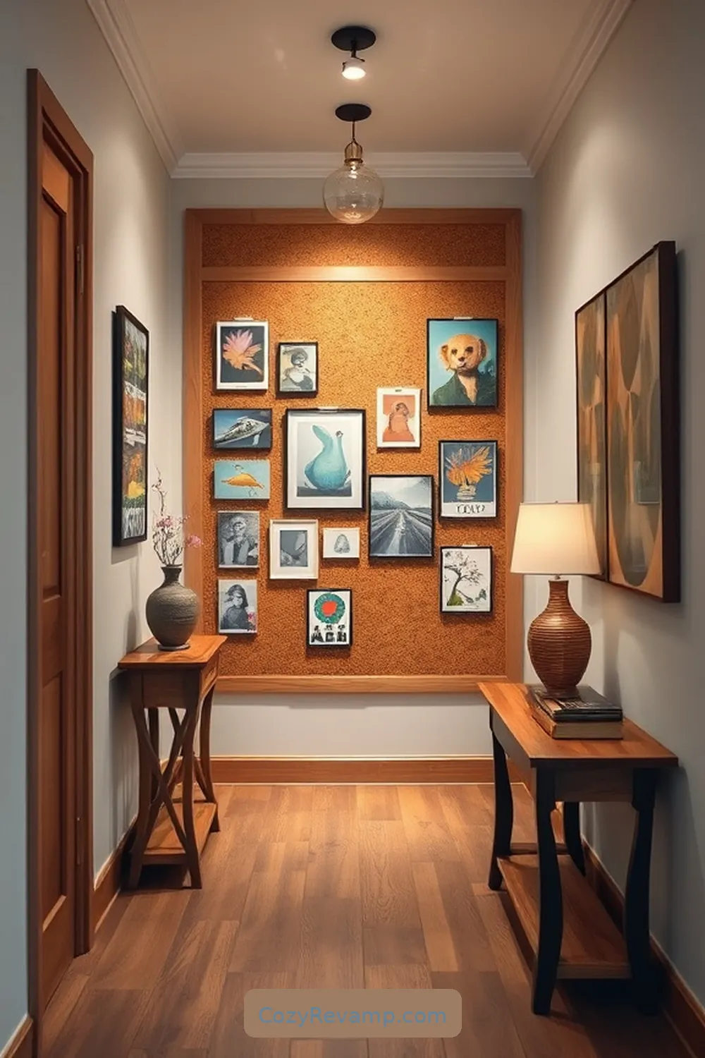 15 Ways to Create a Rustic Hallway Using Cork Material 12 Cork Bulletin Board for a Creative Display for 15 Ways to Create a Rustic Hallway Using Cork Material