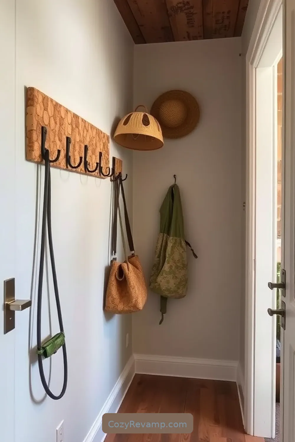 15 Ways to Create a Rustic Hallway Using Cork Material 7 Cork Hooks and Racks for Practical Storage for 15 Ways to Create a Rustic Hallway Using Cork Material