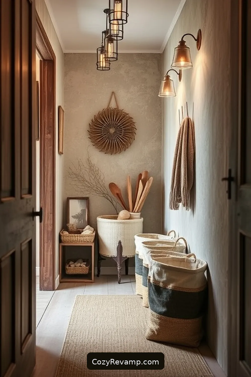 DIY Fabric Storage Baskets for 15 Ways to Create a Rustic Hallway With Upcycled Fabric Material