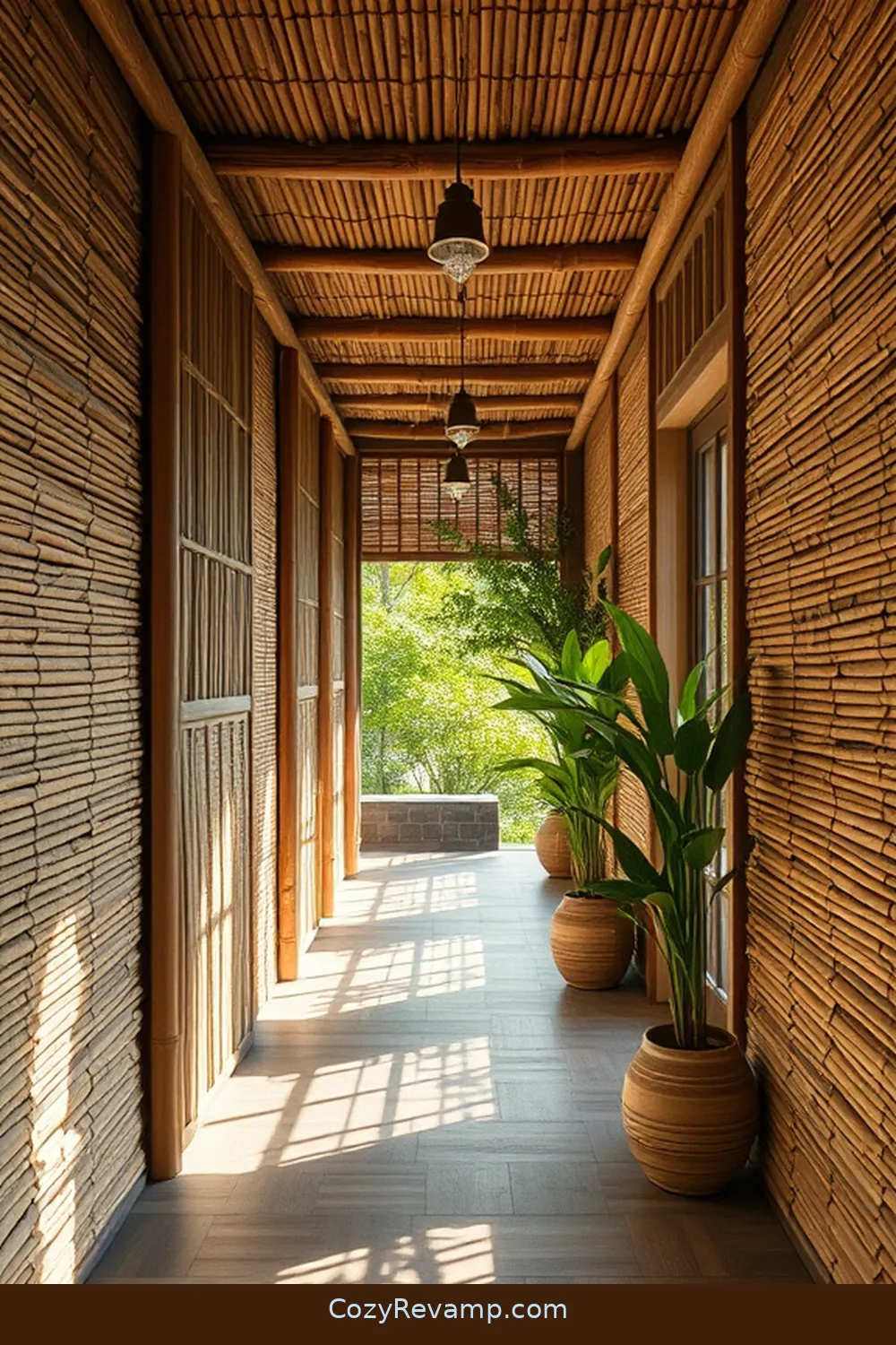 15 Ways to Design a Rustic Hallway With Bamboo Material 5 Create Bamboo Accent Walls for Visual Interest for 15 Ways to Design a Rustic Hallway With Bamboo Material