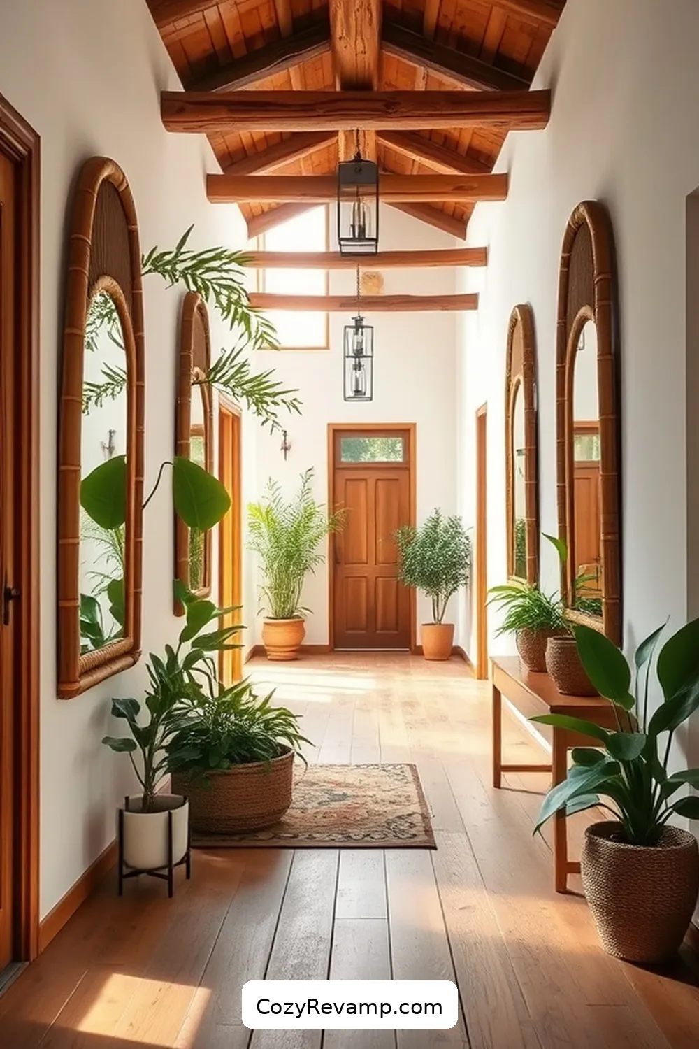 15 Ways to Design a Rustic Hallway With Bamboo Material 15 Incorporate Bamboo Mirrors for an Expansive Feel for 15 Ways to Design a Rustic Hallway With Bamboo Material