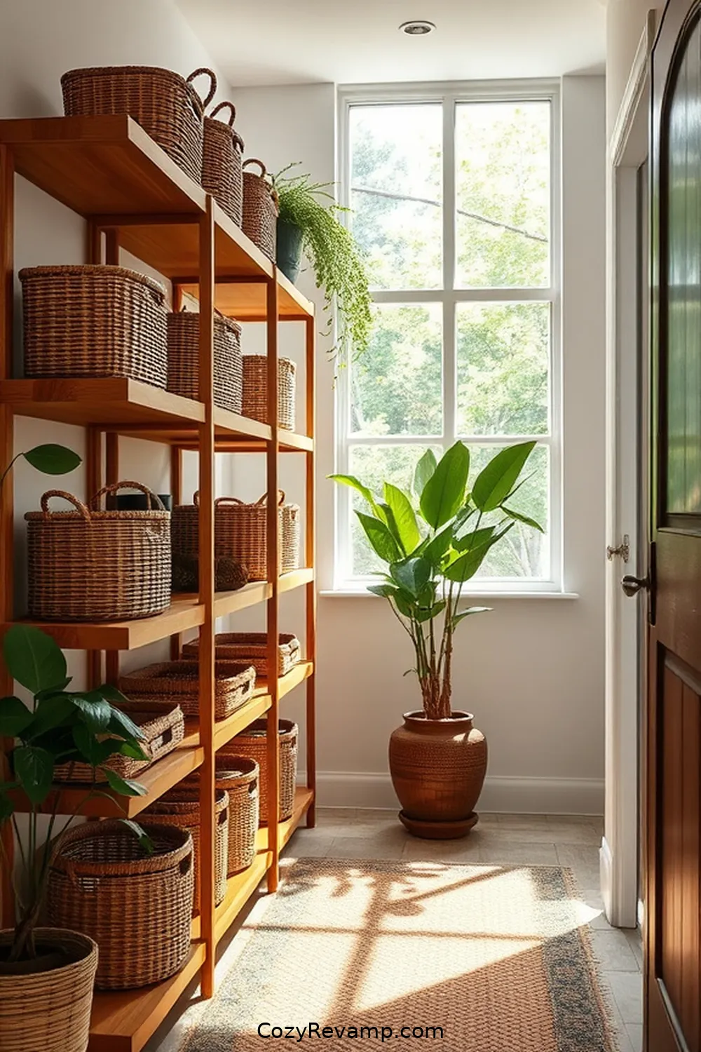 15 Ways to Design a Rustic Hallway With Bamboo Material 10 Use Bamboo Baskets for Stylish Organization for 15 Ways to Design a Rustic Hallway With Bamboo Material