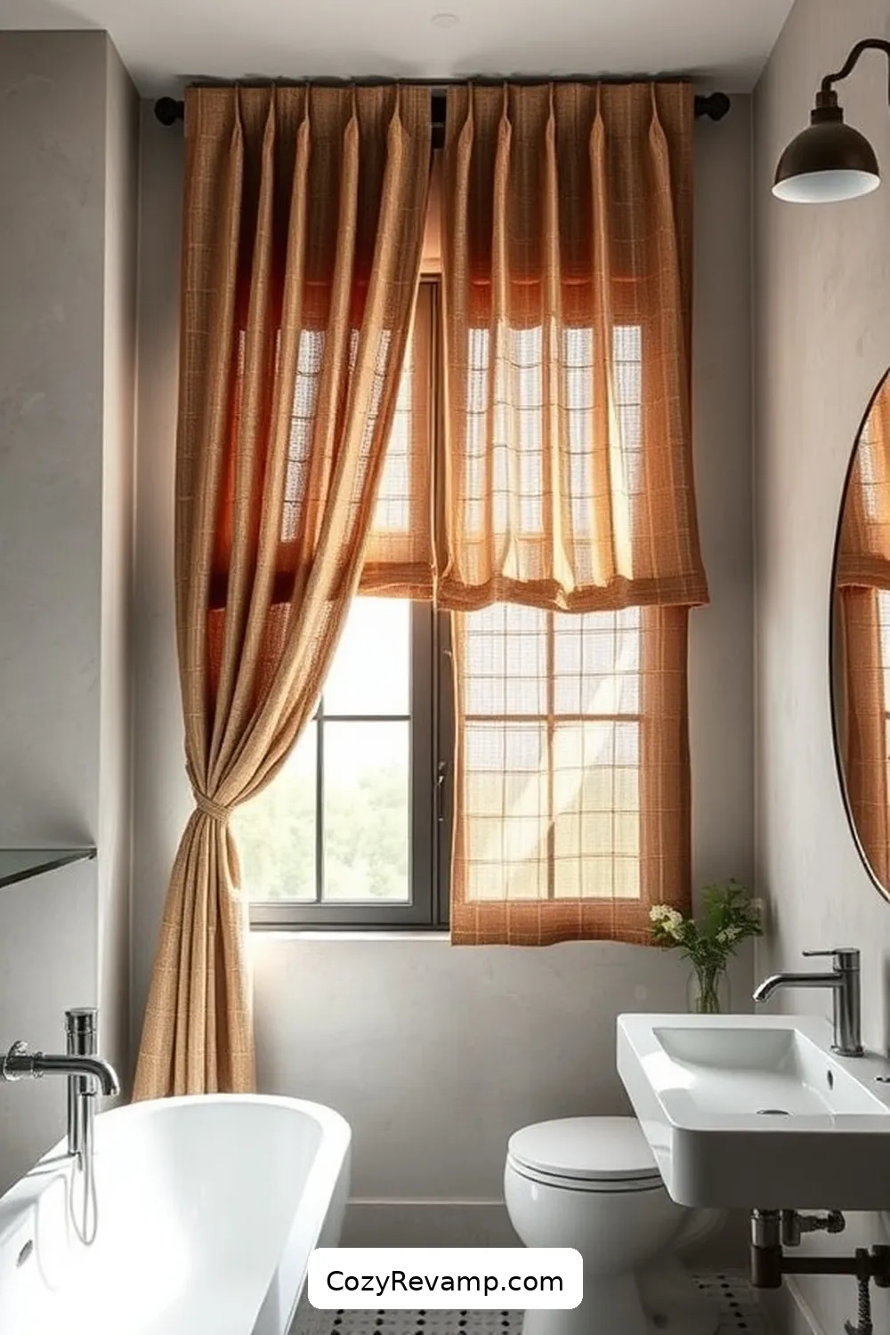 15 Ways to Incorporate Natural Fibers as Materials in Industrial Bathroom Design 13 Jute Window Treatments for 15 Ways to Incorporate Natural Fibers as Materials in Industrial Bathroom Design