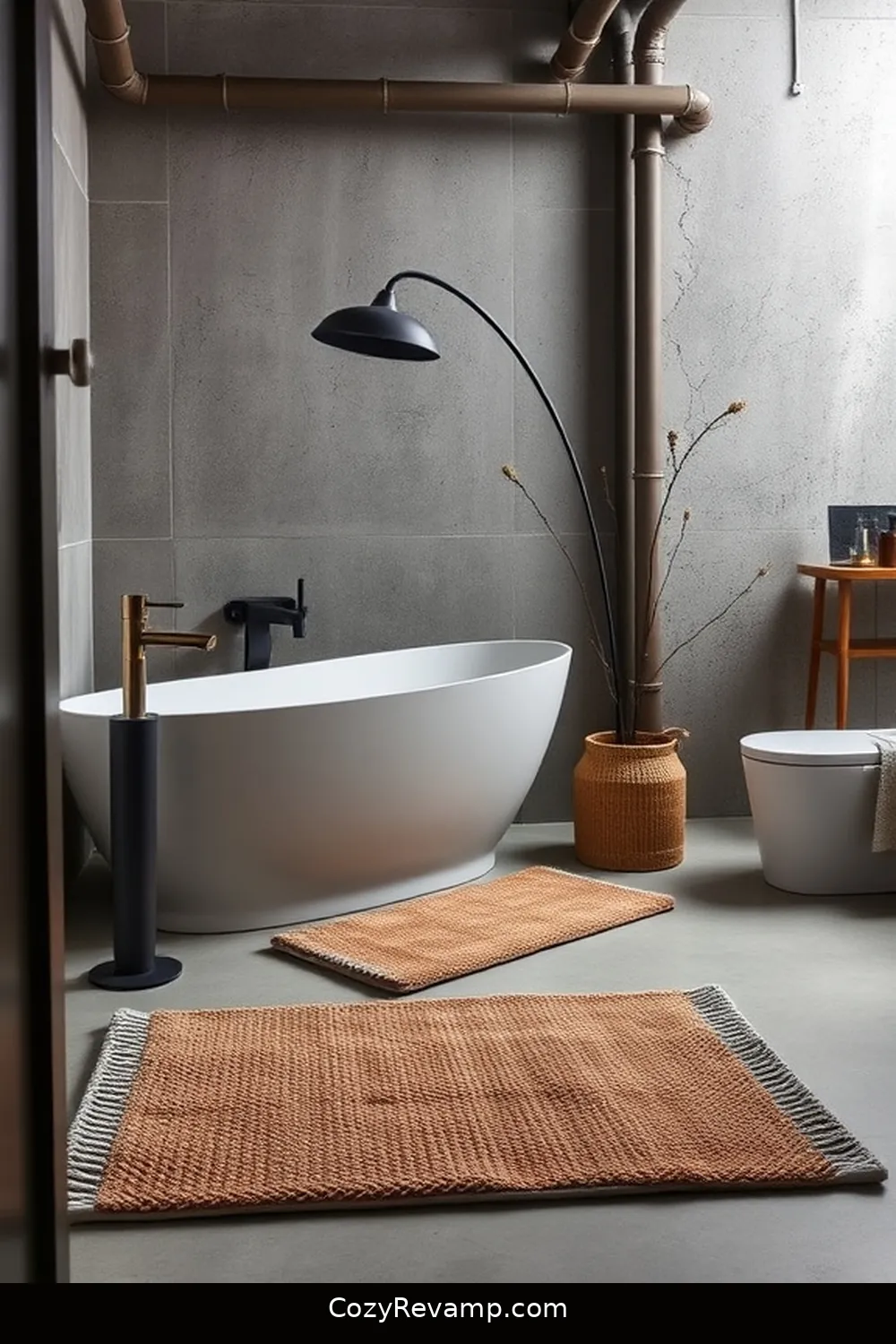 15 Ways to Incorporate Natural Fibers as Materials in Industrial Bathroom Design 10 Recycled Cotton Bath Mats for 15 Ways to Incorporate Natural Fibers as Materials in Industrial Bathroom Design