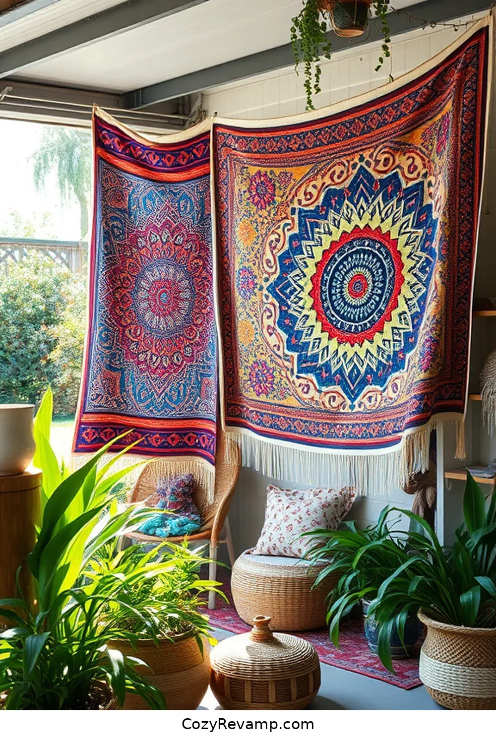 15 Ways to Style Your Bohemian Garage With Organic Cotton Material 3 Boho-Inspired Wall Tapestries for 15 Ways to Style Your Bohemian Garage With Organic Cotton Material