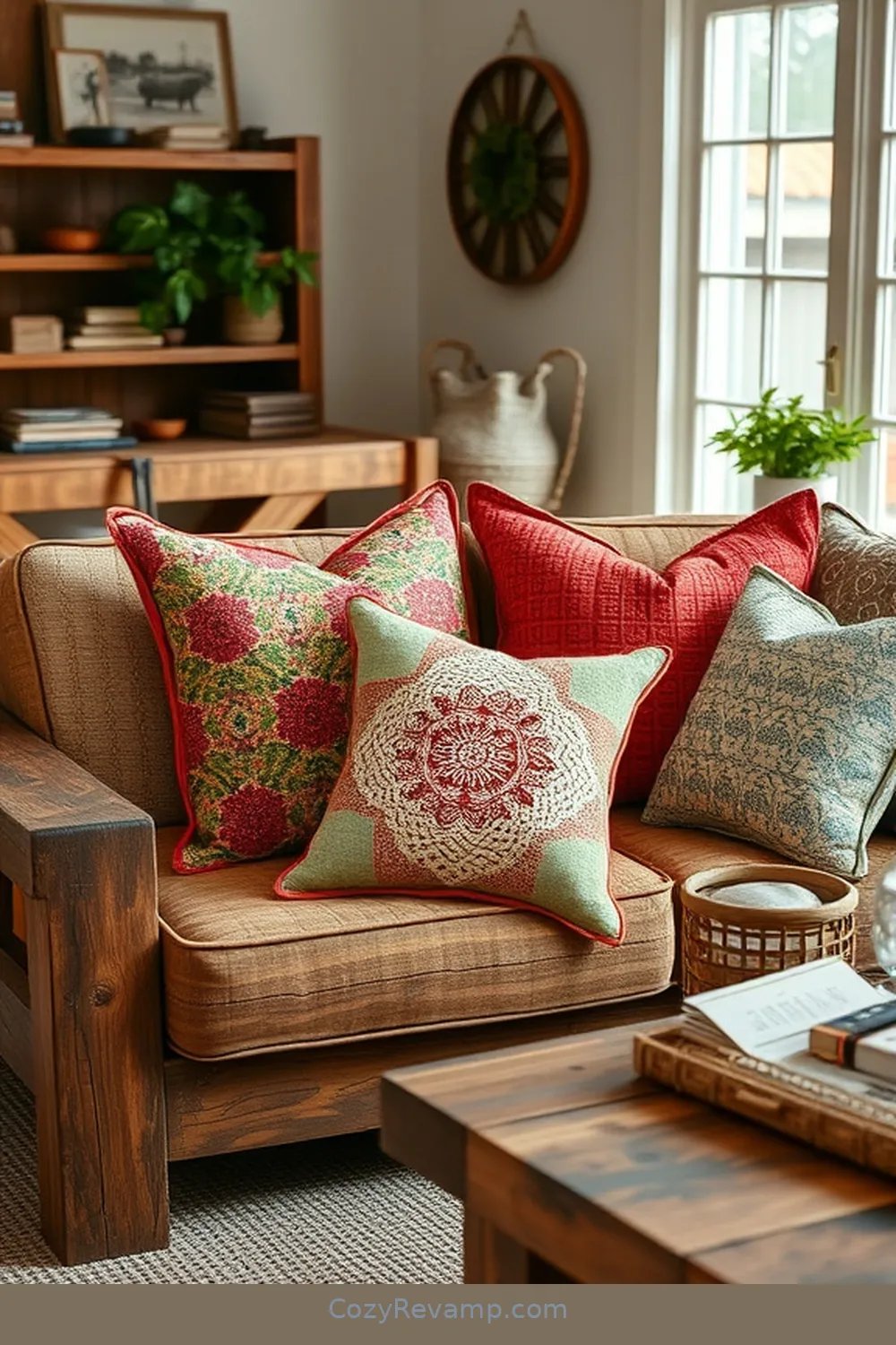 15 Ways to Style a Modern Farmhouse Living Room With Upcycled Fabric 2 Upcycled Fabric Pillows for Cozy Comfort for 15 Ways to Style a Modern Farmhouse Living Room With Upcycled Fabric