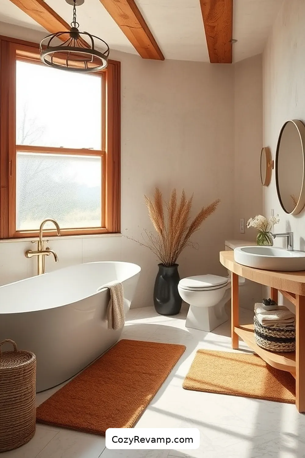 Cork Bath Rugs for Softness Underfoot for 15 Ways to Use Cork Material in a Rustic Bathroom