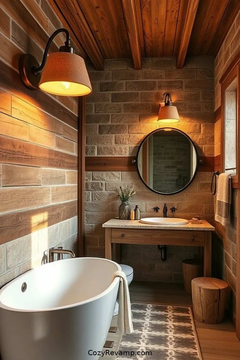 Cork Lighting Fixtures for Ambiance for 15 Ways to Use Cork Material in a Rustic Bathroom