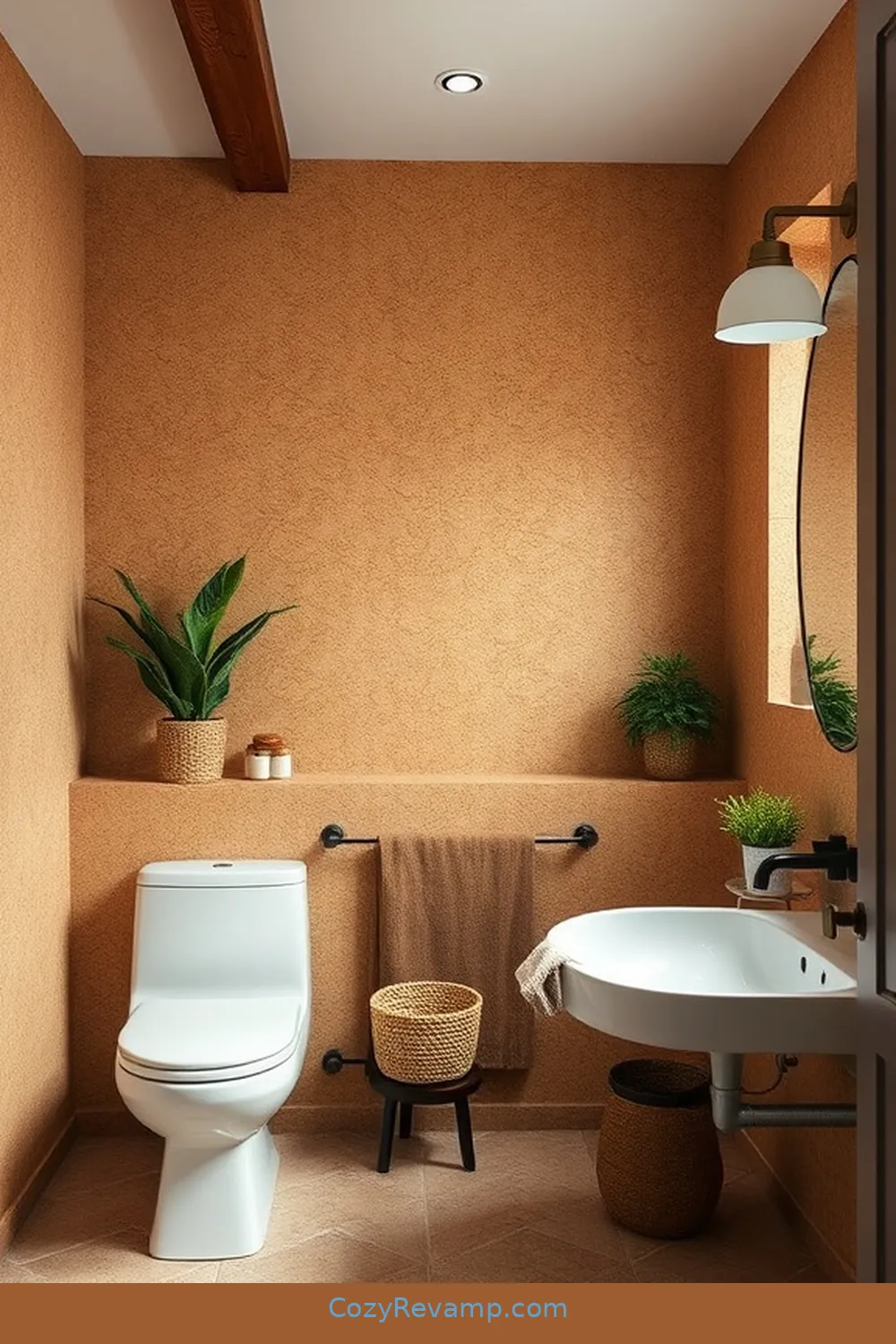 Cork Wall Panels for Texture for 15 Ways to Use Cork Material in a Rustic Bathroom