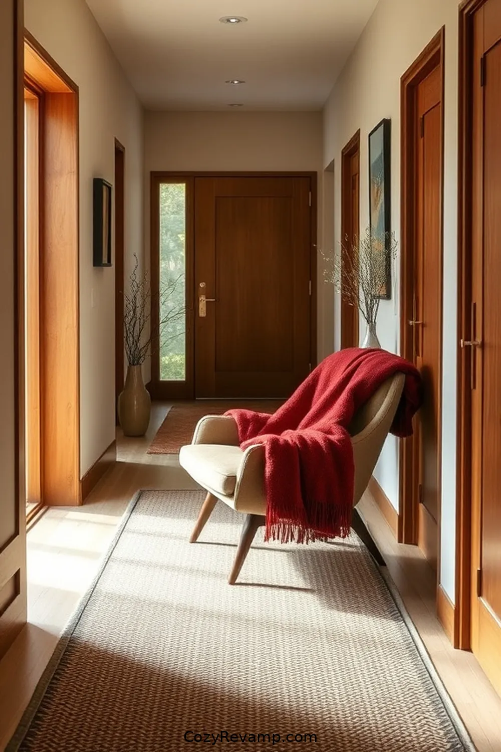 15 Ways to Use Natural Fibers in Your Mid-Century Modern Hallway 9 Create a Cozy Atmosphere With Wool Throws for 15 Ways to Use Natural Fibers in Your Mid-Century Modern Hallway