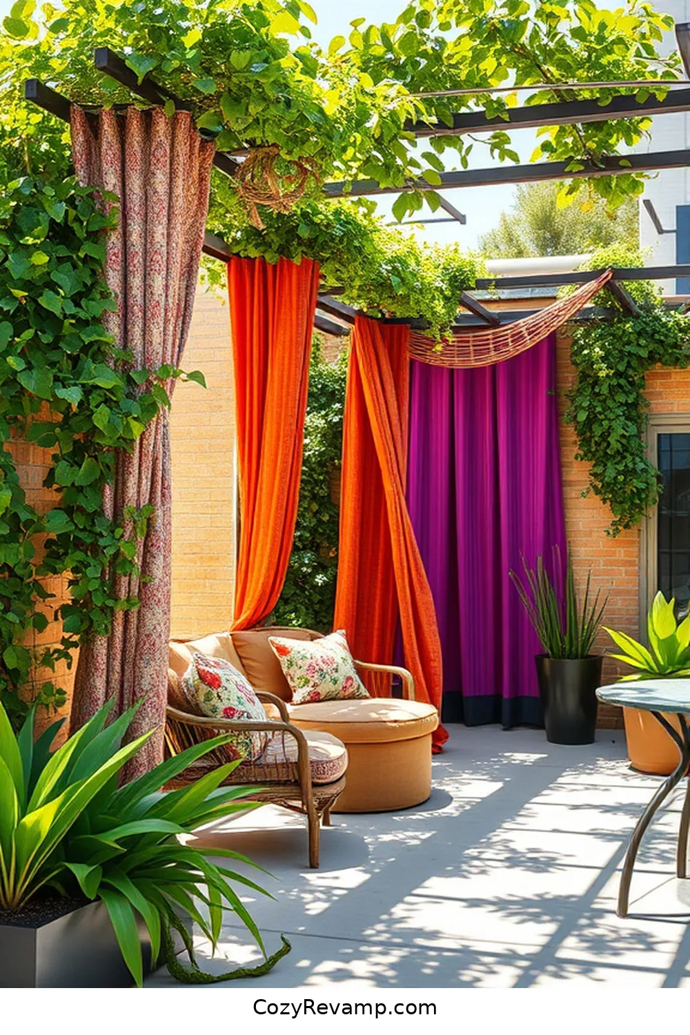 16 Creative Ways to Style Your Industrial Outdoor Patio With Upcycled Fabric 13 Fabric-Covered Garden Trellises for Vertical Gardening for 16 Creative Ways to Style Your Industrial Outdoor Patio With Upcycled Fabric