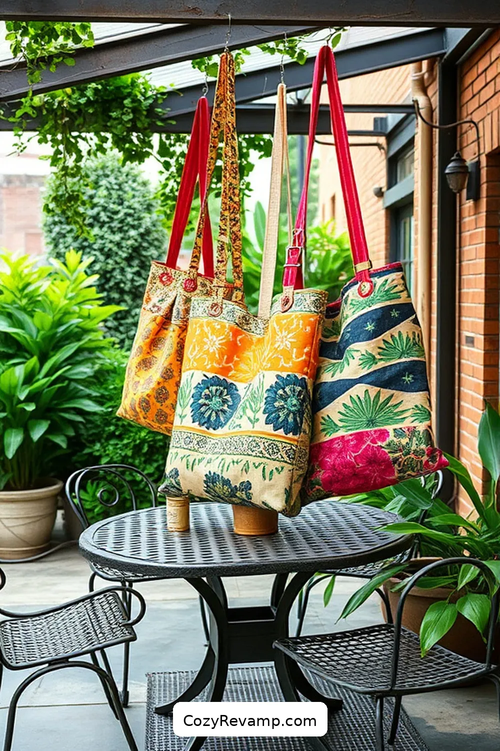 16 Creative Ways to Style Your Industrial Outdoor Patio With Upcycled Fabric 16 Repurposed Fabric Tote Bags for Storage Solutions for 16 Creative Ways to Style Your Industrial Outdoor Patio With Upcycled Fabric