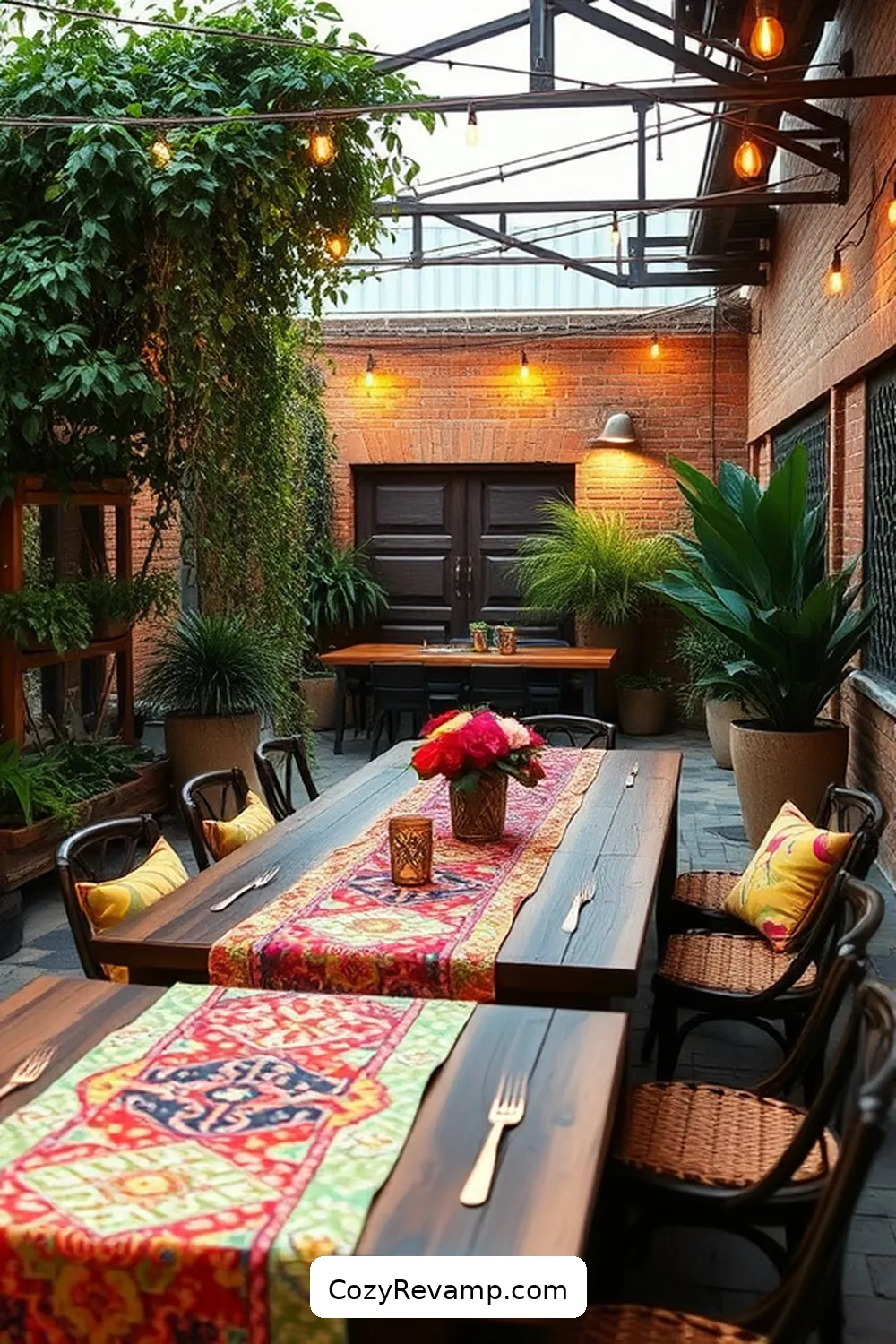 16 Creative Ways to Style Your Industrial Outdoor Patio With Upcycled Fabric 4 Unique Table Runners From Reclaimed Textiles for 16 Creative Ways to Style Your Industrial Outdoor Patio With Upcycled Fabric