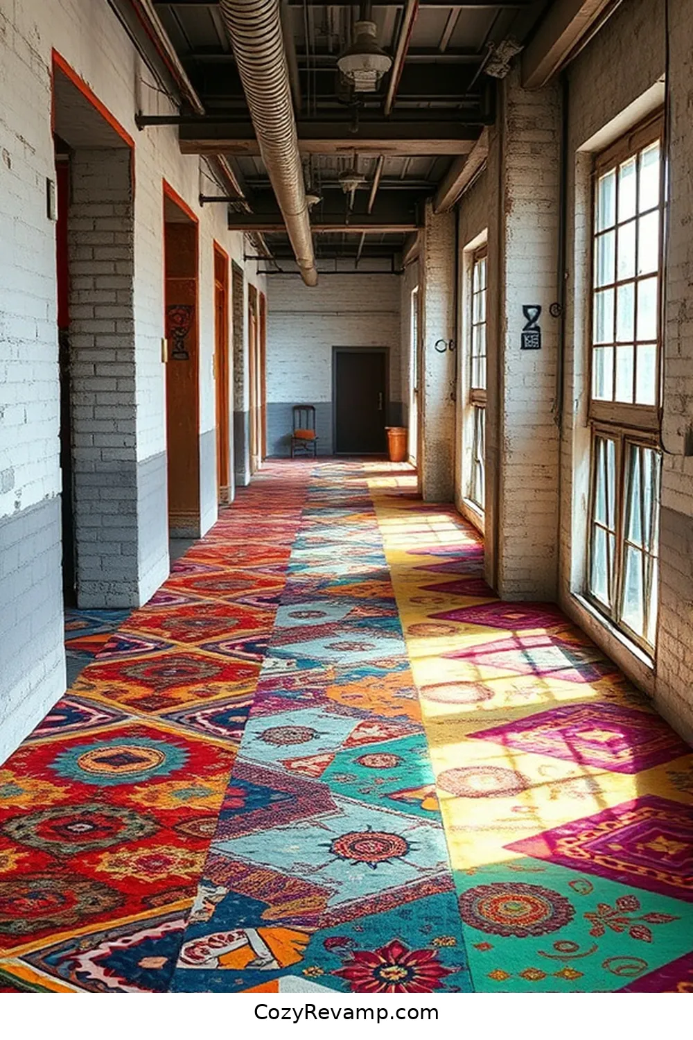 Upcycled Fabric Flooring Solutions for 16 Creative Ways to Use Upcycled Fabric Material in Industrial Hallways