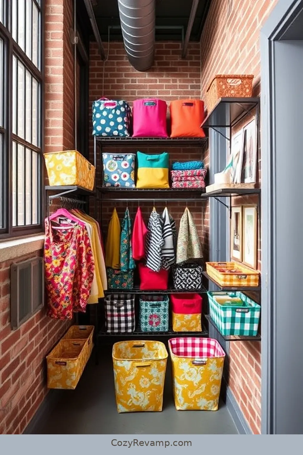 Upcycled Fabric Storage Solutions for 16 Creative Ways to Use Upcycled Fabric Material in Industrial Hallways